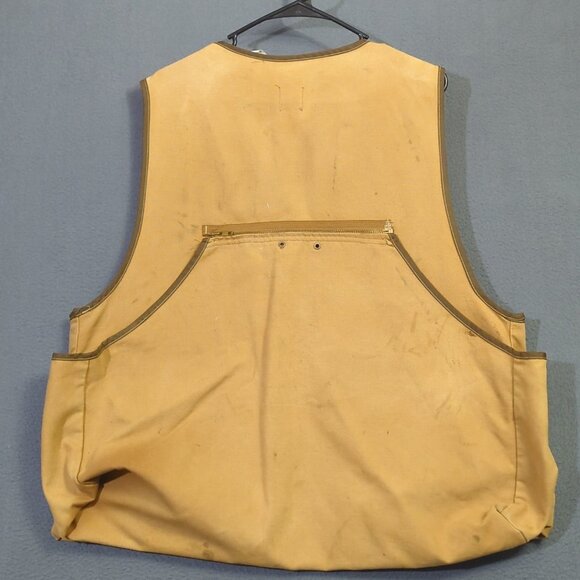 Carhartt VTG Vest Men's XL Brown Hunting Game Bag Canvas Shooting Union Made USA - Picture 14 of 16